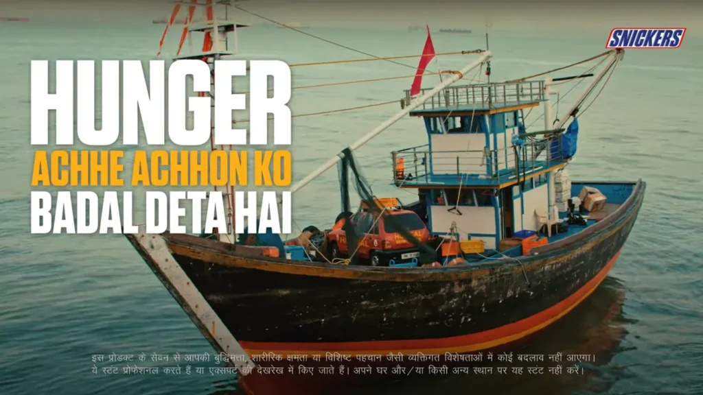 hunger achhe ahhhon ko badal deta hain - snicker ad