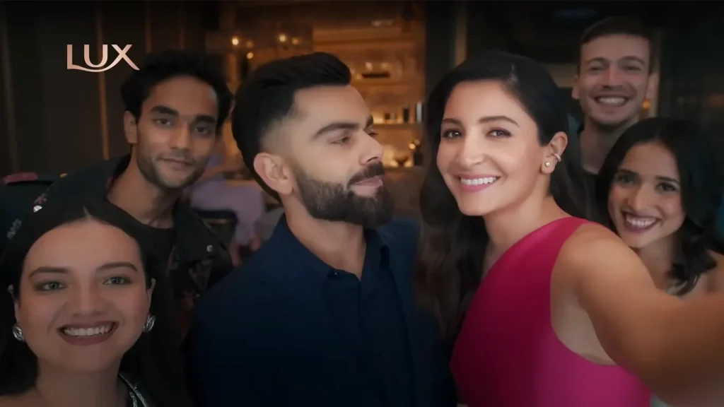 virat and anushka ad lux