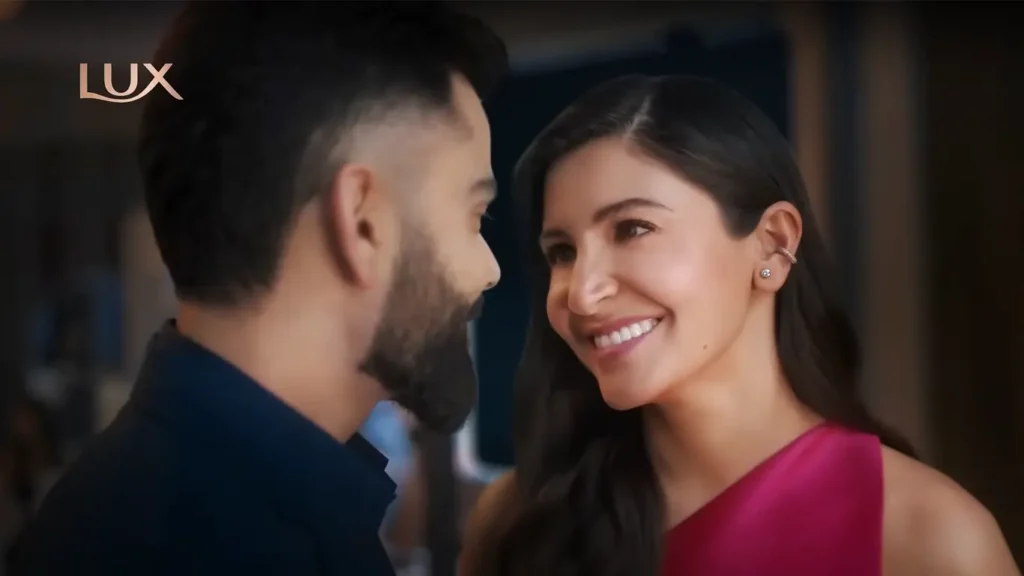 virat and anushka in lux ad